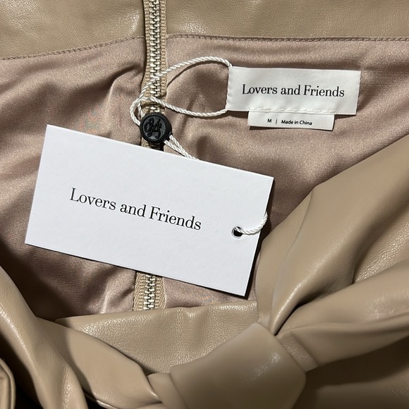 Daxton Faux Leather Top in Beige Neutral - Picture 4 of 4